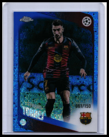 2025-26 Topps Chrome UEFA Champions League Ferran Torres #138 FC Barcelona Refractor /150 — front