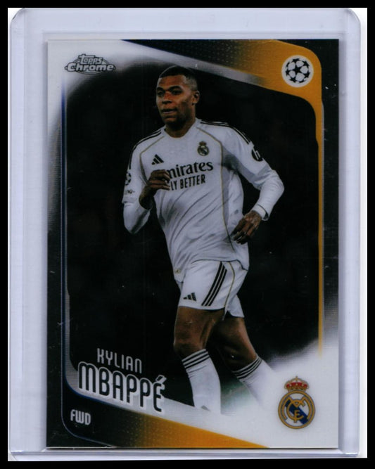 2025-26 Topps Chrome UEFA Champions League Kylian Mbappé #112 Real Madrid — front