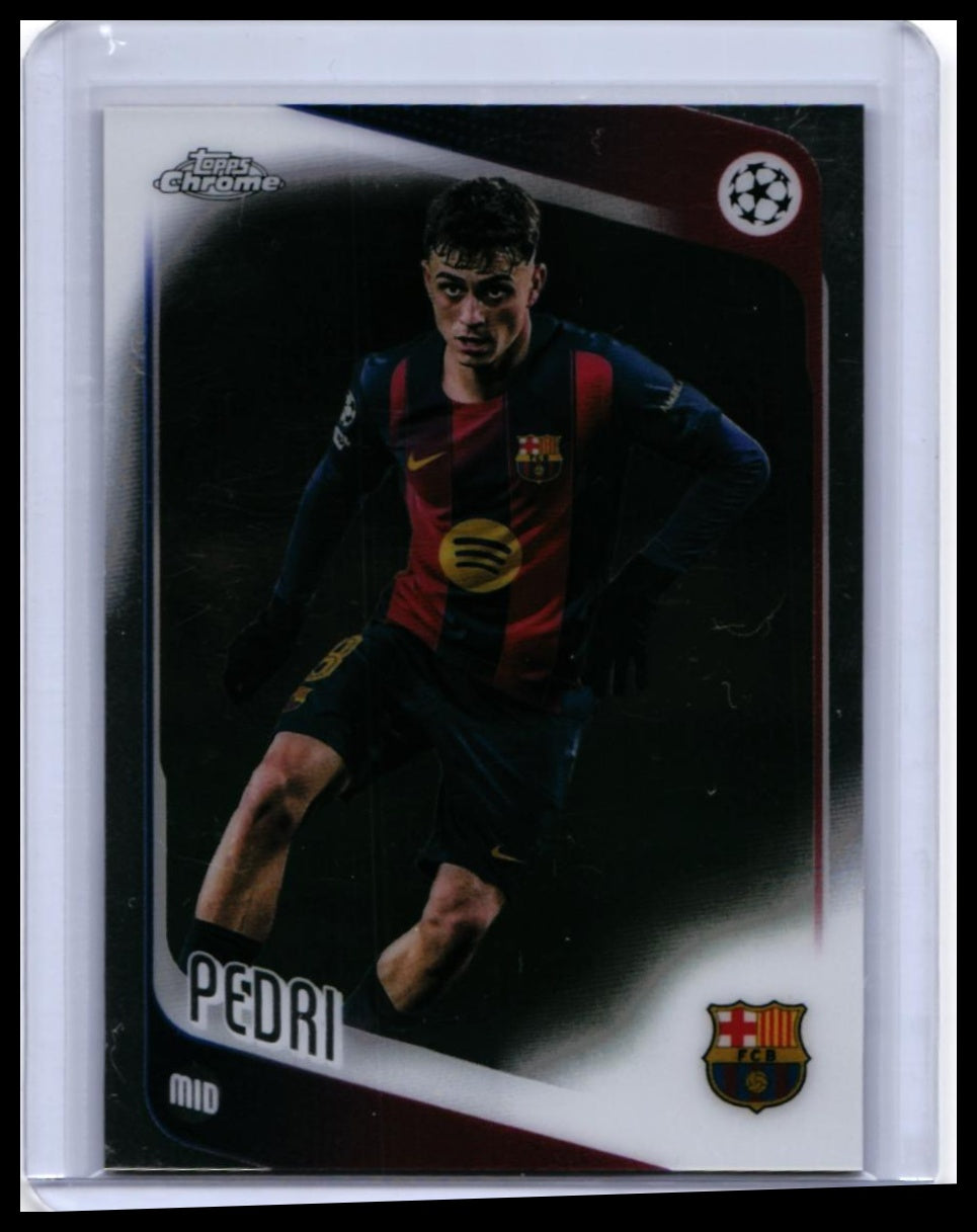 2025-26 Topps Chrome UEFA Champions League Pedri #196 FC Barcelona — front