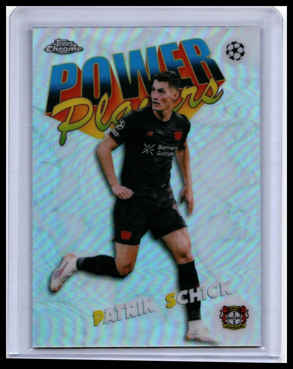 2025-26 Topps Chrome UEFA CL Patrik Schick Power Play PP-22 Refractor Bayer — front