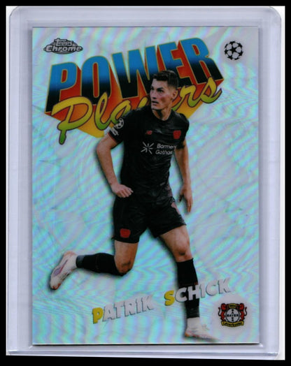 2025-26 Topps Chrome UEFA CL Patrik Schick Power Play PP-22 Refractor Bayer — front