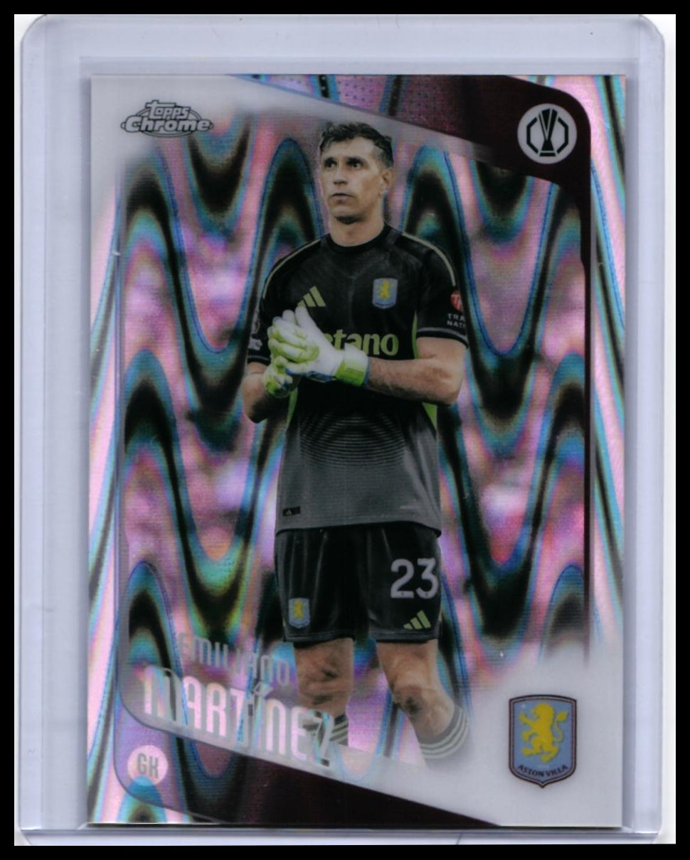 2025-26 Topps Chrome UEFA Europa League Emiliano Martínez #75 Aston Villa — front