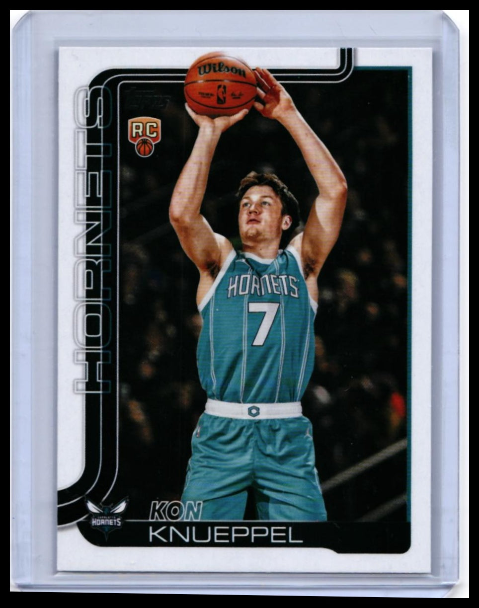 2025-26 Topps Kon Knueppel RC #204 Charlotte Hornets Rookie Base — front