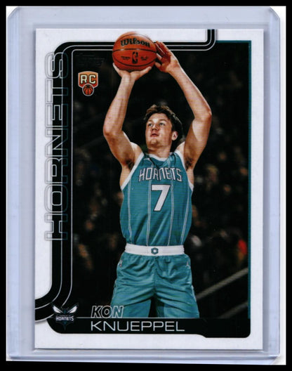 2025-26 Topps Kon Knueppel RC #204 Charlotte Hornets Rookie Base — front