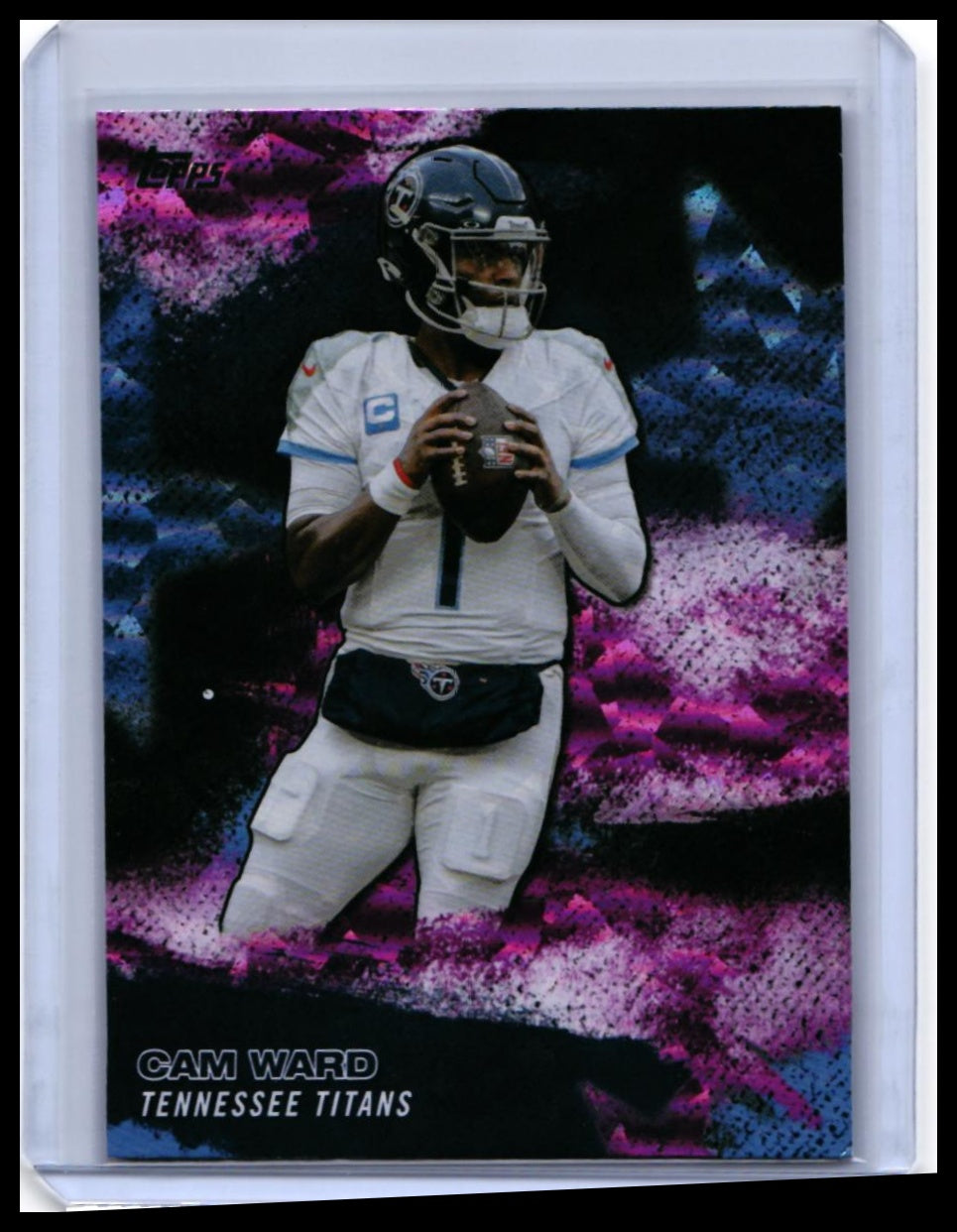 2025-26 Topps NFL Stars Cam Ward #NFLS-25 Tennessee Titans Purple Parallel — front