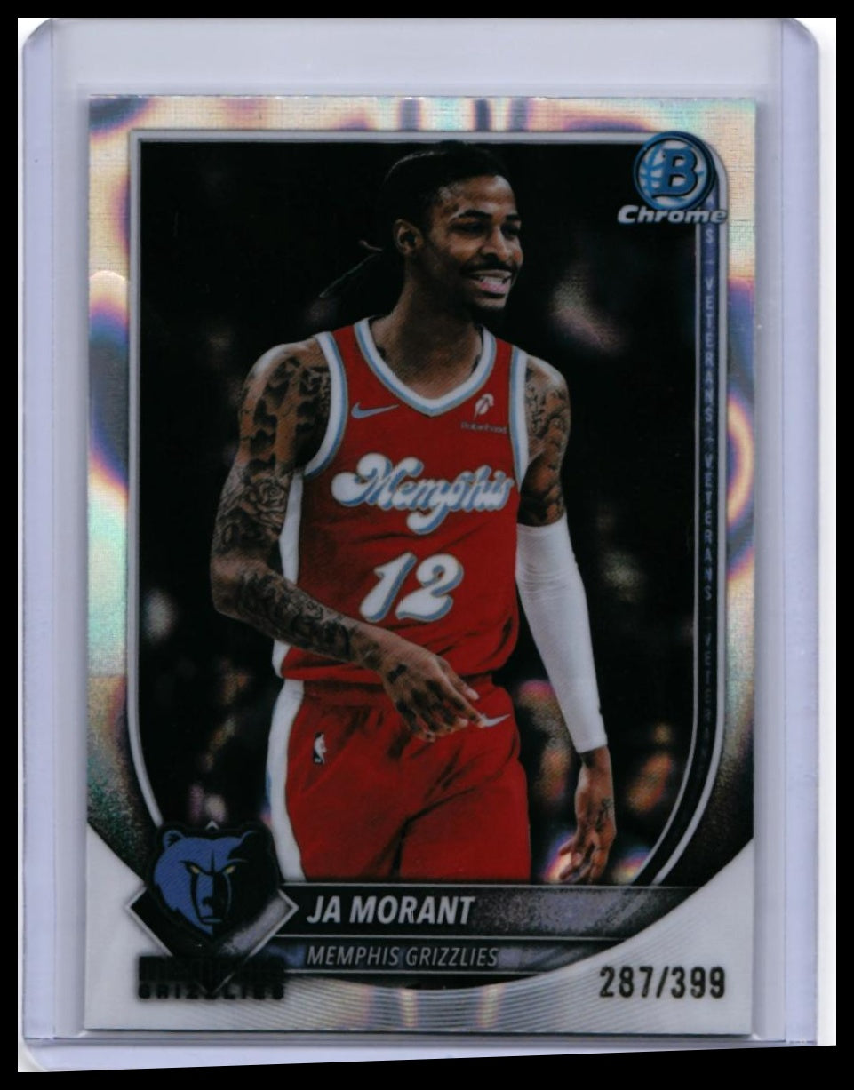 2025 Bowman Chrome Veterans Ja Morant #BCV-136 Refractor /399 Grizzlies — front