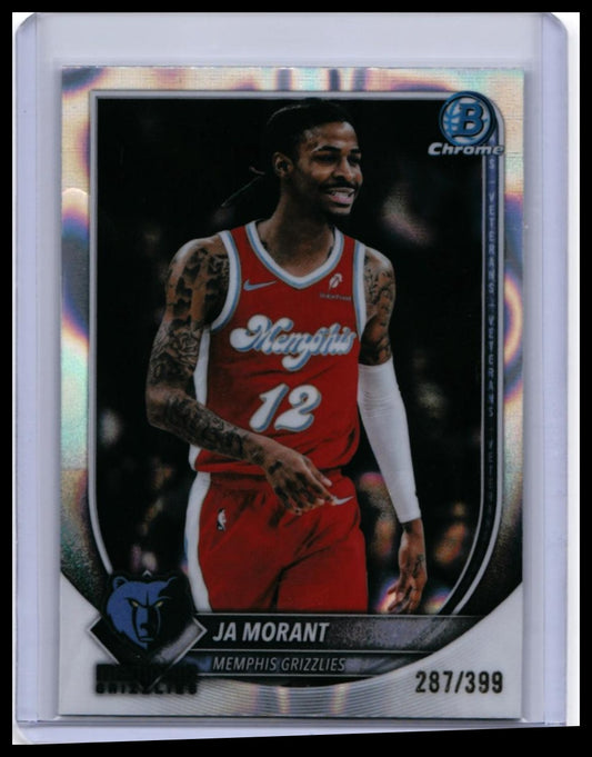 2025 Bowman Chrome Veterans Ja Morant #BCV-136 Refractor /399 Grizzlies — front