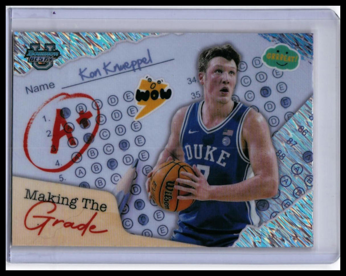 2025 Bowman's Best University Making The Grade Kon Knueppel #MG-4 Duke — front