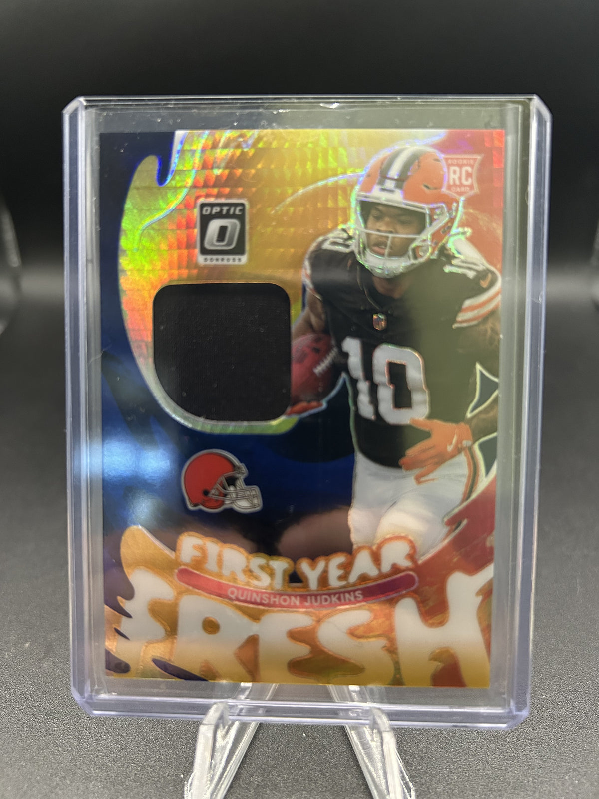 2025 Donruss Optic Quinshon Judkins RC First Year Fresh Patch #FYFBH-QJS Browns — front