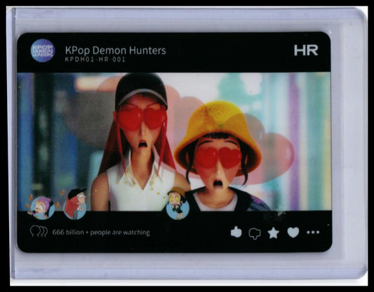 2025 Kayou KPop Demon Hunters Netflix HR Insert #KPDH01-HR-001 Reaction Card — front