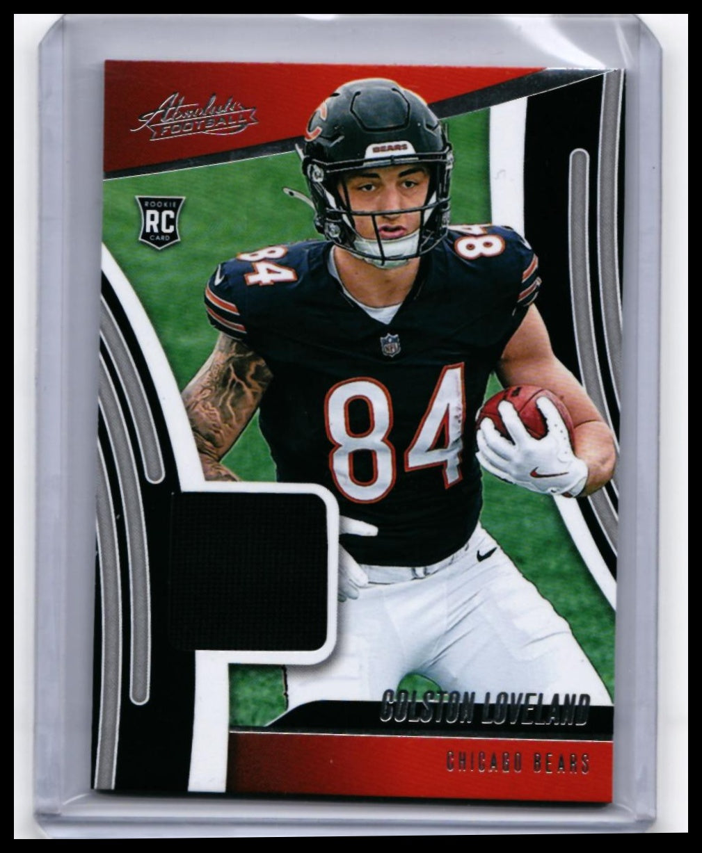 2025 Panini Absolute Colston Loveland RC Jersey Patch #ARM-CLD Bears Rookie — front