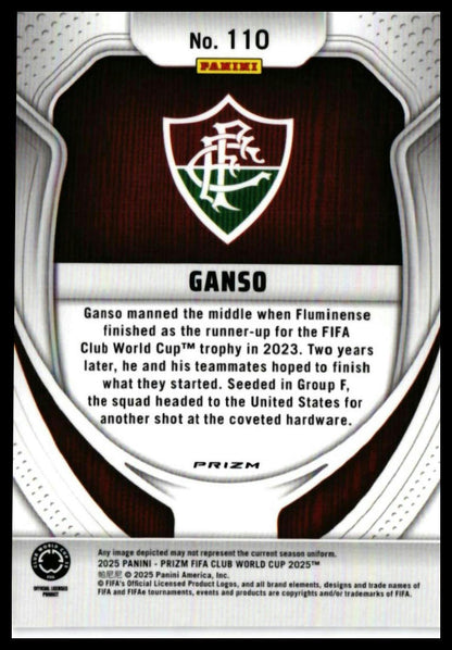 2025 Panini Prizm FIFA Club World Cup Ganso #110 Fluminense — back