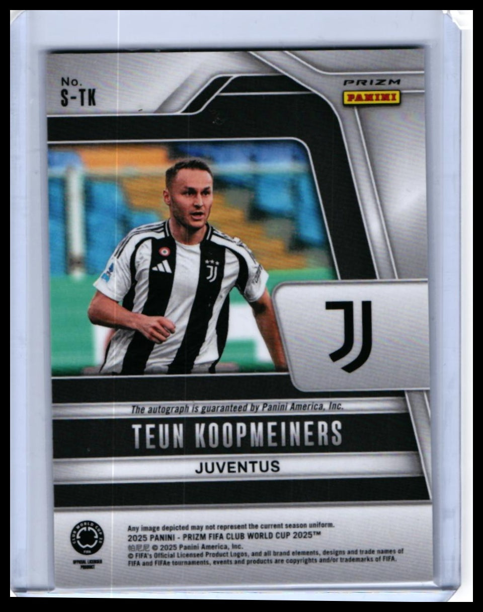 2025 Panini Prizm FIFA Club World Cup Teun Koopmeiners Auto #S-TK Juventus Mojo — back