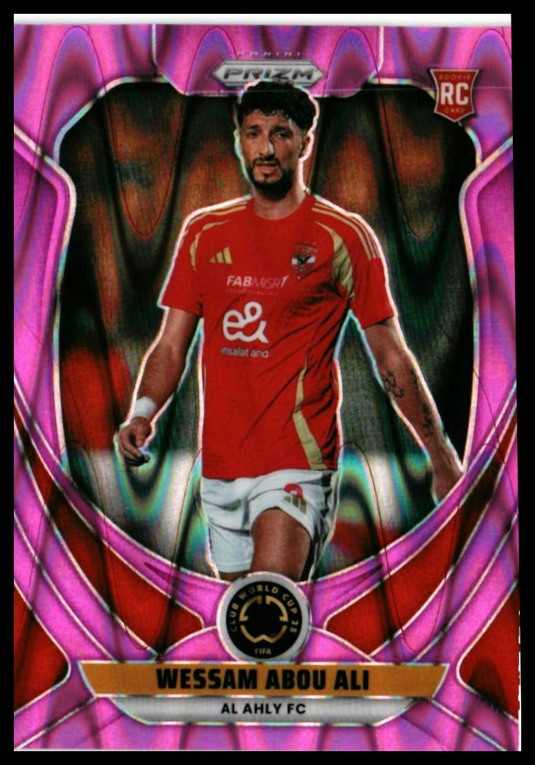 2025 Panini Prizm FIFA Club World Cup Wessam Abou Ali RC #6 Al Ahly FC 007/299 — front