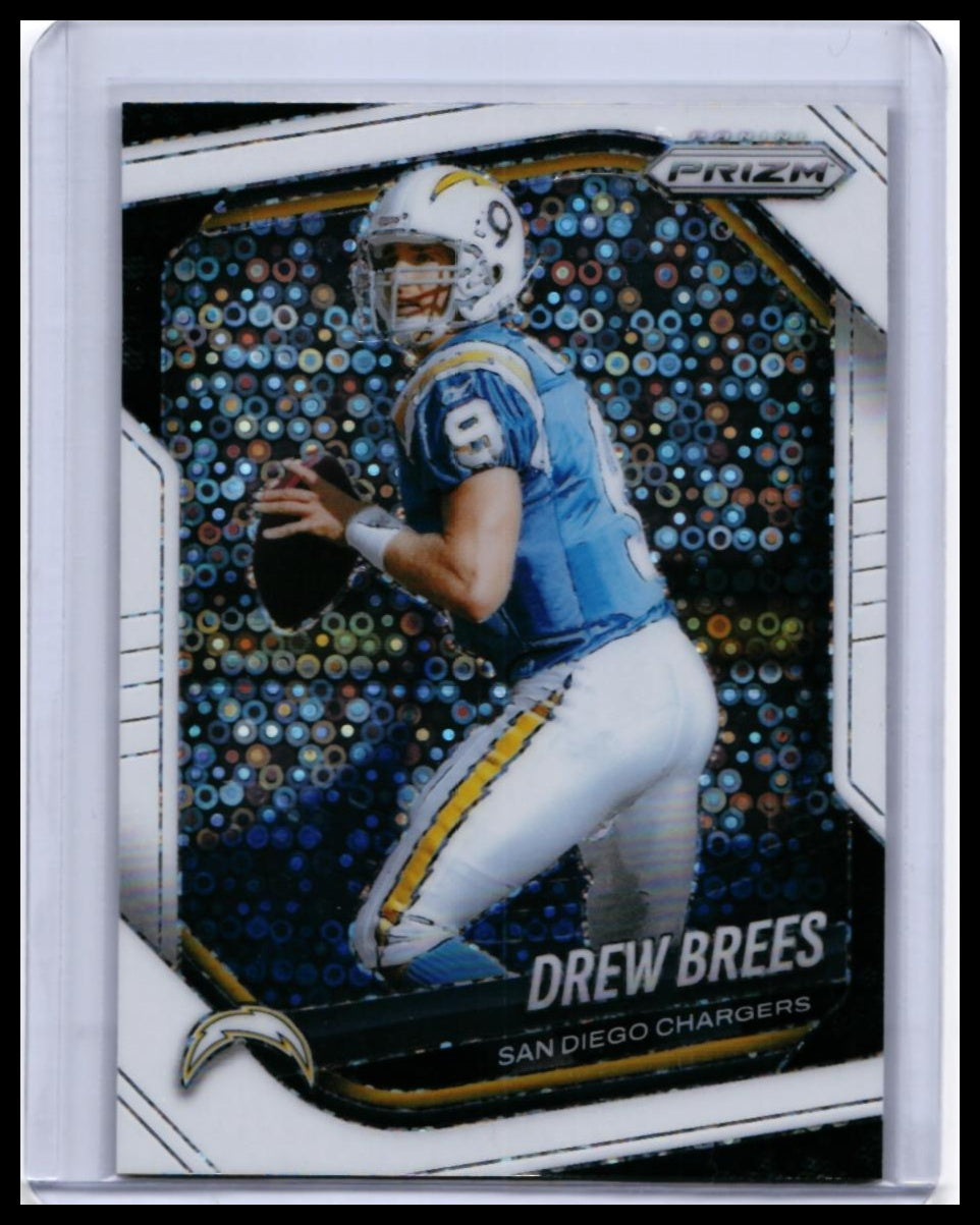2025 Panini Prizm Football Drew Brees #266 Disco Parallel San Diego Chargers — front