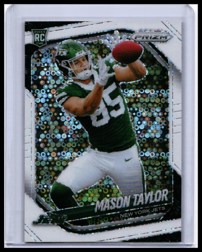 2025 Panini Prizm Mason Taylor RC #329 Disco Prizm New York Jets Rookie — front
