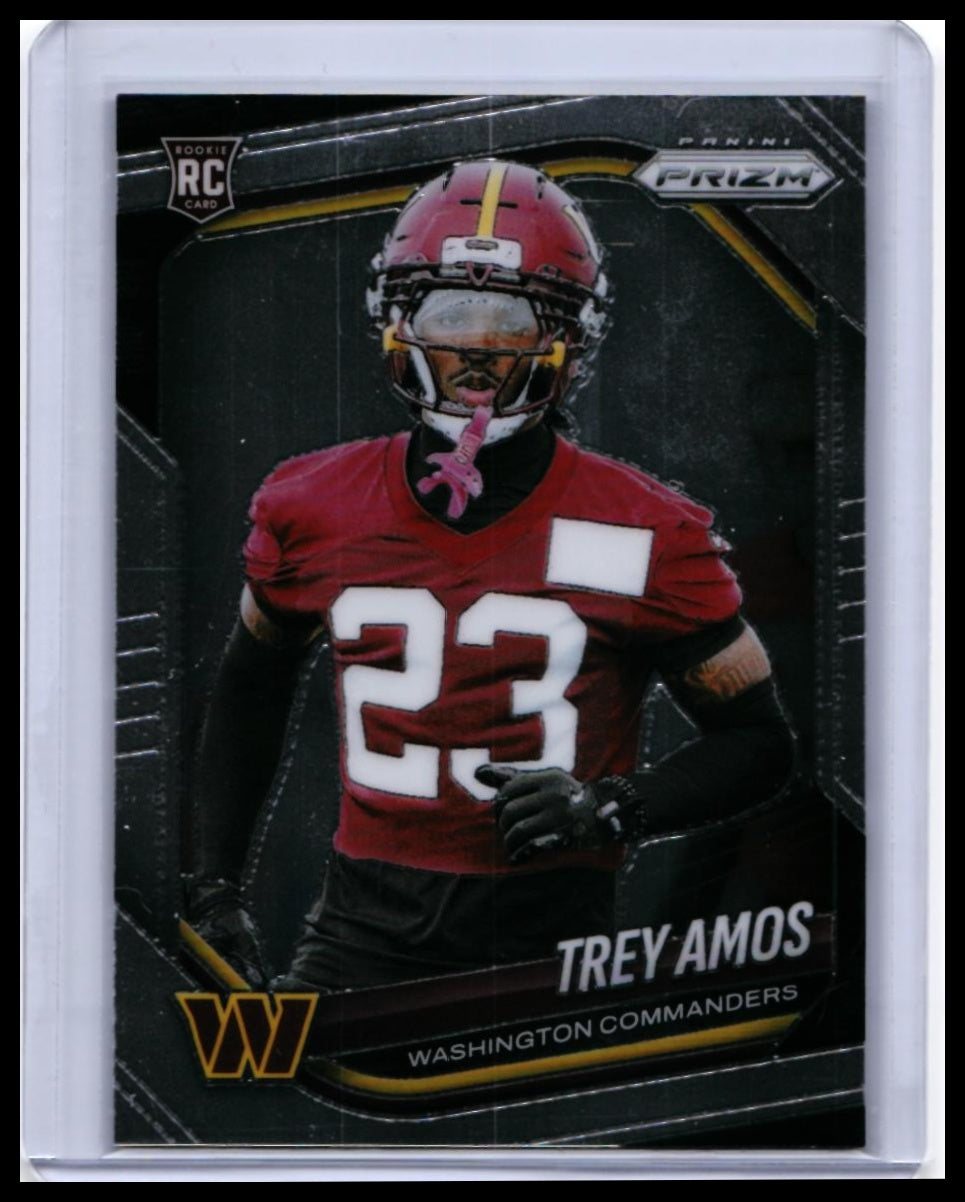 2025 Panini Prizm Trey Amos RC #400 Washington Commanders Rookie — front