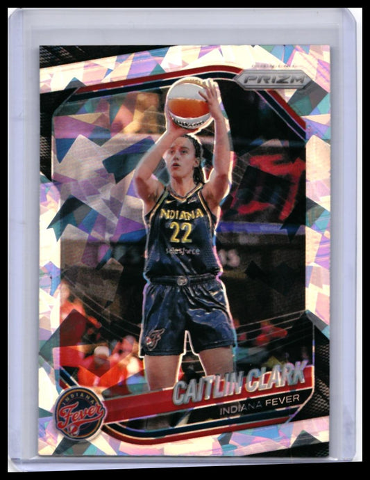 2025 Panini Prizm WNBA Caitlin Clark #22 Cracked Ice Prizm Indiana Fever — front
