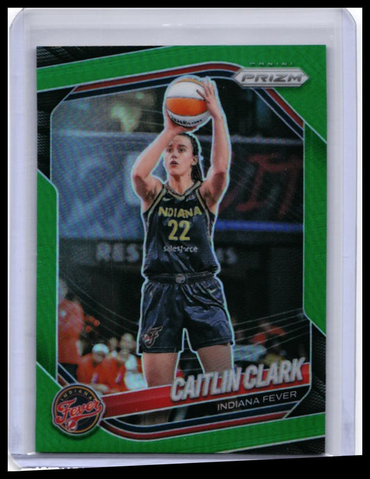 2025 Panini Prizm WNBA Caitlin Clark #22 Green Prizm Parallel Indiana Fever — front