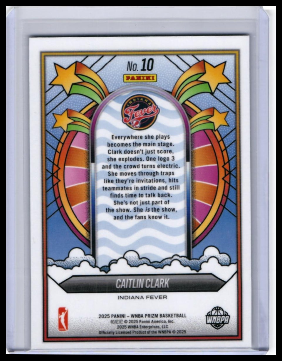 2025 Panini Prizm WNBA Groovy Caitlin Clark #10 Indiana Fever — back