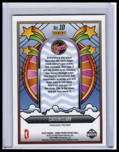 2025 Panini Prizm WNBA Groovy Caitlin Clark #10 Indiana Fever — back