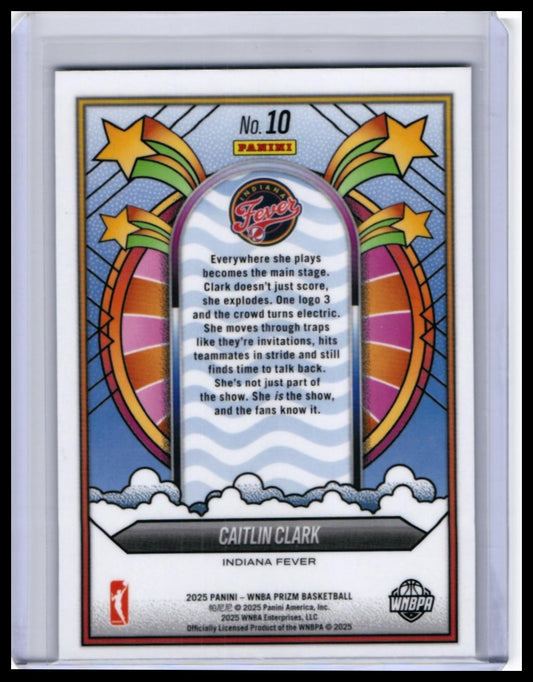 2025 Panini Prizm WNBA Groovy Caitlin Clark #10 Indiana Fever — back