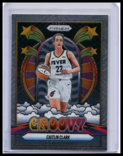 2025 Panini Prizm WNBA Groovy Caitlin Clark #10 Indiana Fever — front