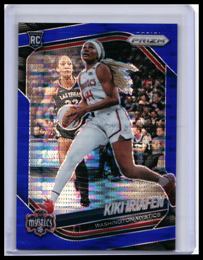 2025 Panini Prizm WNBA Kiki Iriafen RC #72 Blue Prizm /199 Washington Mystics — front