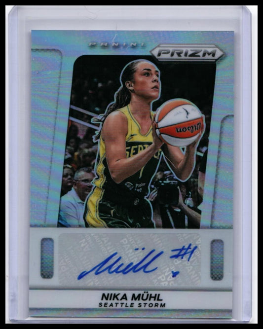 2025 Panini Prizm WNBA Nika Mühl Trending Big Auto RC #TB-NM Seattle Storm — front