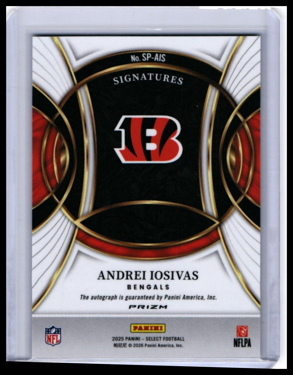 2025 Panini Select Signatures Andrei Iosivas Auto #SP-AIS Bengals — back