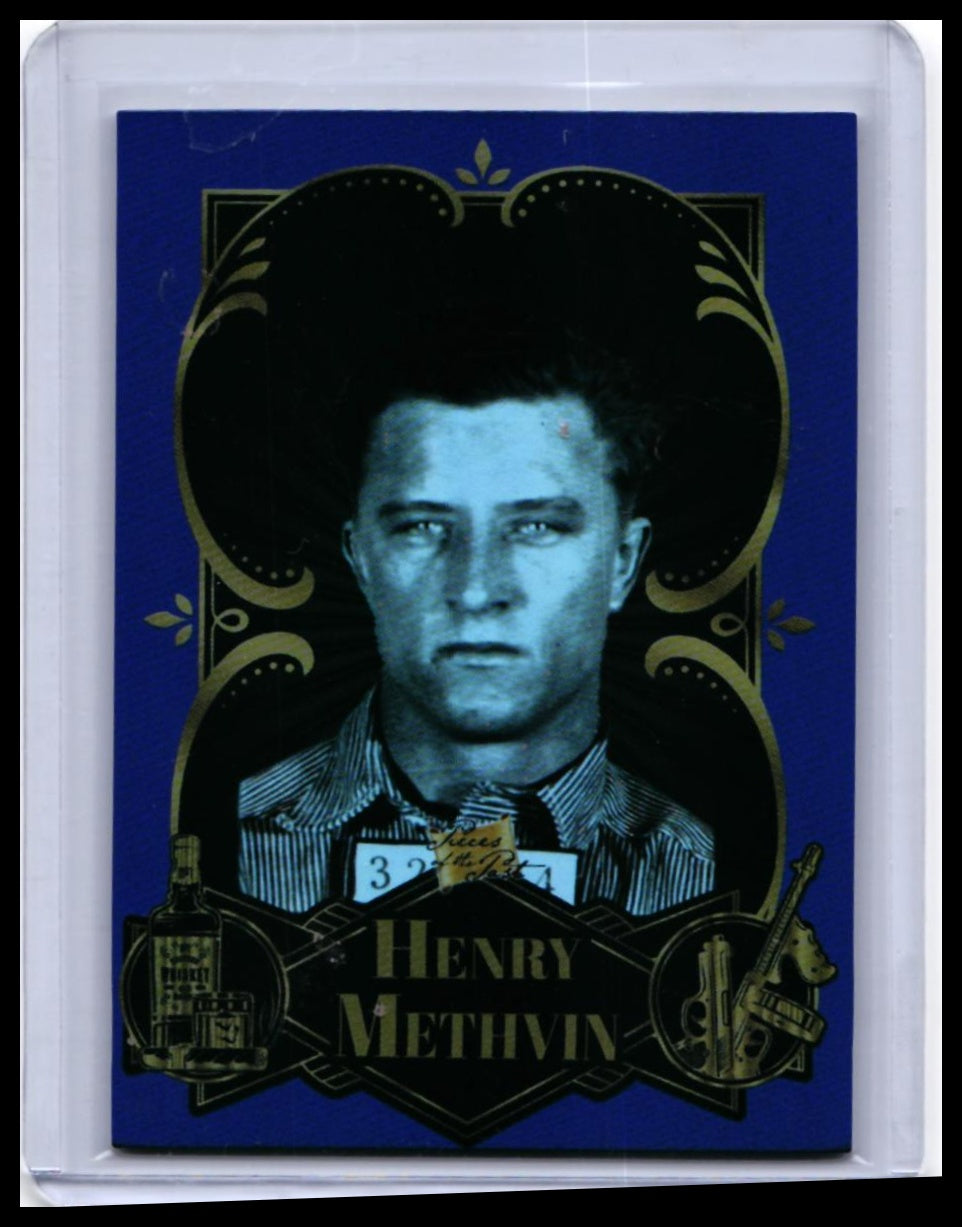 2025 Pieces of the Past Roaring Twenties Henry Methvin #B-155 Blue /50 Mobsters — front