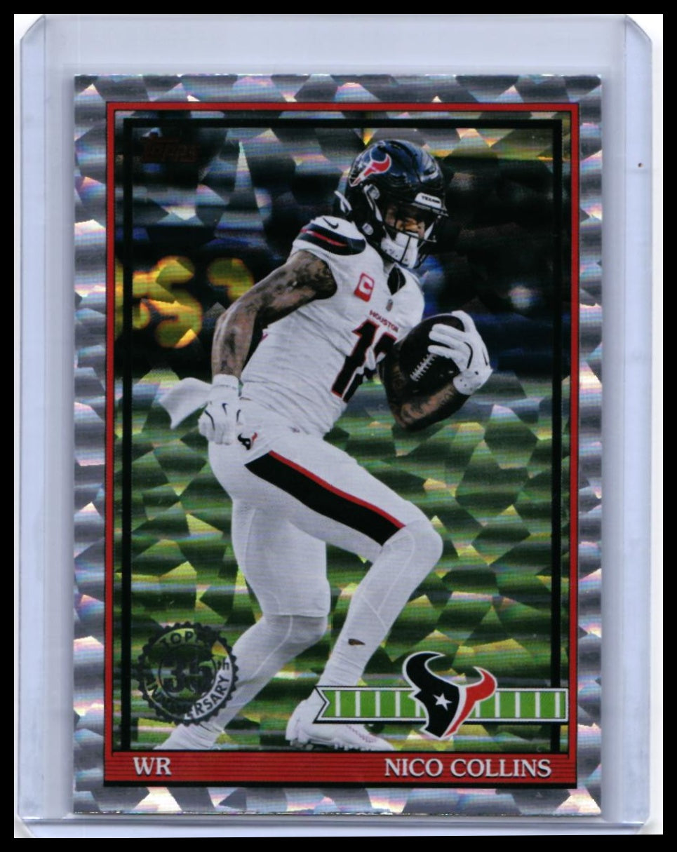 2025 Topps 35th Anniversary 1991 Design Nico Collins #91TF-47 Silver Foil Texans — front