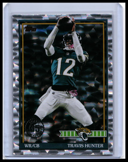 2025 Topps 35th Anniversary 1991 Design Travis Hunter RC #91TF-2 Jaguars Crystal — front