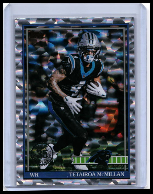 2025 Topps 35th Anniversary Tetairoa McMillan RC #91TF-15 Cracked Ice Panthers — front