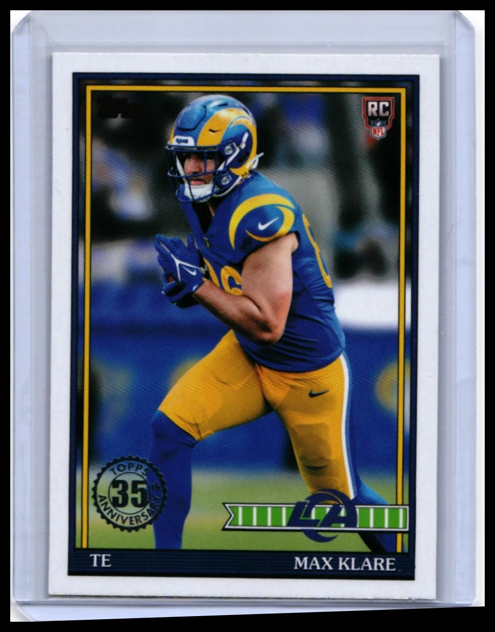 2025 Topps '91 Turkey Red Max Klare RC #91TR-41 Los Angeles Rams Rookie — front