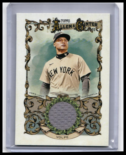 2025 Topps Allen & Ginter Anthony Volpe Game-Used Relic #AGR-AV Yankees — front