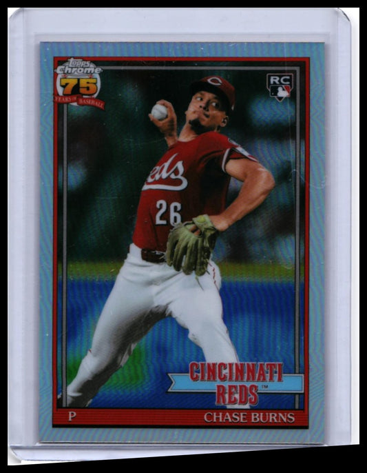 2025 Topps Chrome 1991 Chase Burns RC #91CB-25 Refractor Cincinnati Reds — front