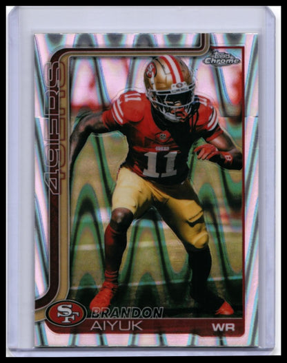 2025 Topps Chrome Brandon Aiyuk #266 Refractor San Francisco 49ers WR — front