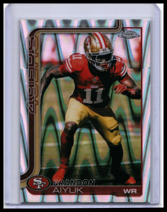 2025 Topps Chrome Brandon Aiyuk #266 Refractor San Francisco 49ers WR — front