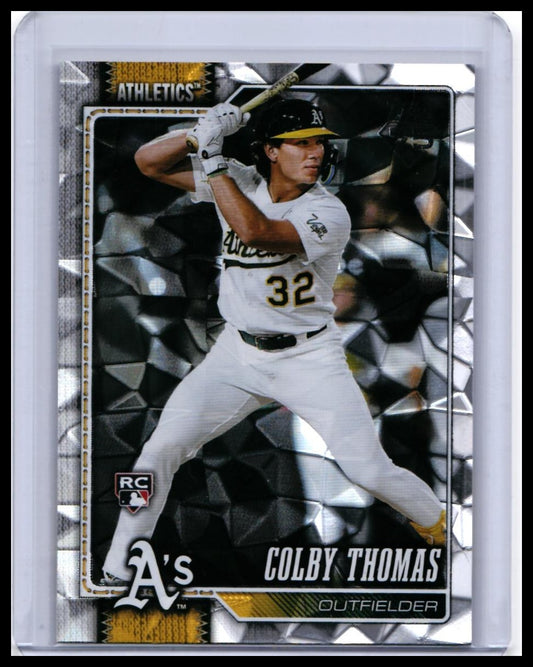 2025 Topps Chrome Colby Thomas RC #213 Oakland Athletics Refractor — front