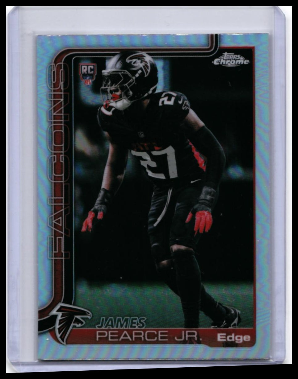 2025 Topps Chrome James Pearce Jr. RC #351 Refractor Rookie Atlanta Falcons — front