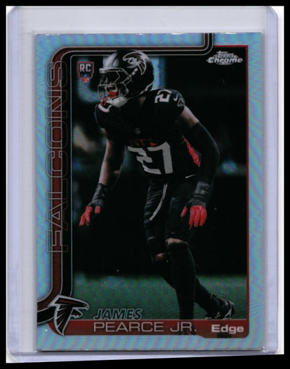 2025 Topps Chrome James Pearce Jr. RC #351 Refractor Rookie Atlanta Falcons — front