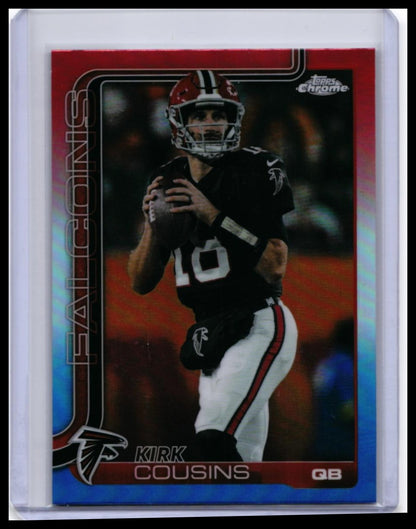 2025 Topps Chrome Kirk Cousins #13 Red Parallel Atlanta Falcons — front