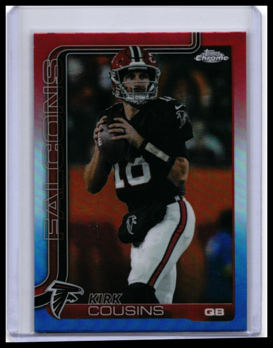 2025 Topps Chrome Kirk Cousins #13 Red Parallel Atlanta Falcons — front
