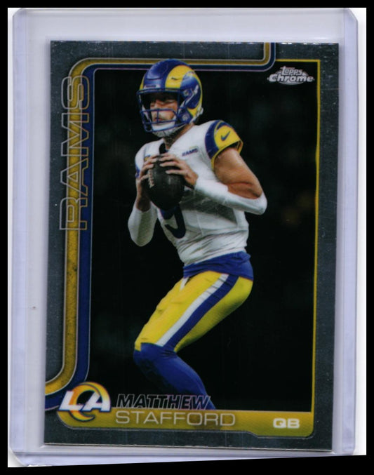 2025 Topps Chrome Matthew Stafford #169 Los Angeles Rams QB — front