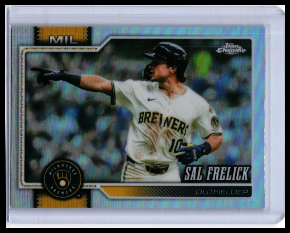 2025 Topps Chrome Sal Frelick #60 Refractor Milwaukee Brewers — front