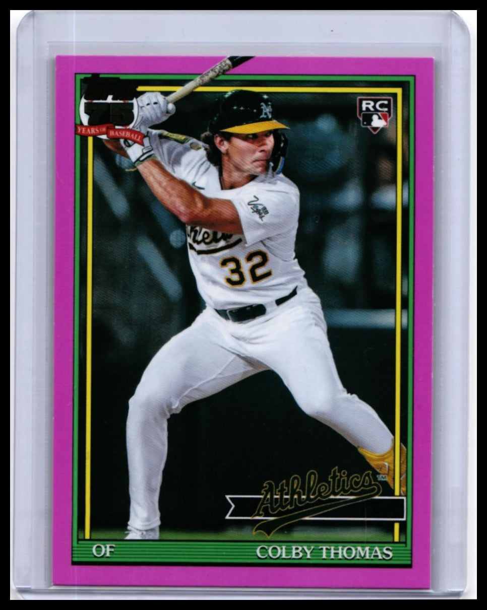 2025 Topps Colby Thomas RC #T91-6 Oakland Athletics — front