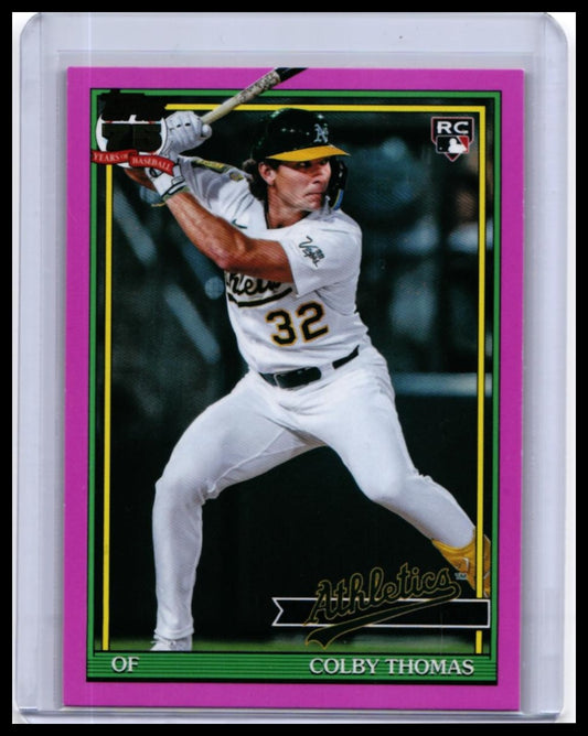 2025 Topps Colby Thomas RC #T91-6 Oakland Athletics — front