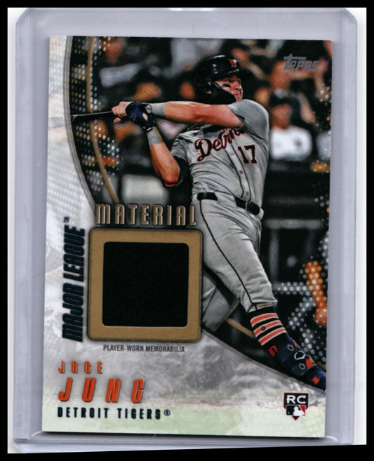 2025 Topps Major League Material Jace Jung RC Relic #MLM-JJ /50 Tigers — front