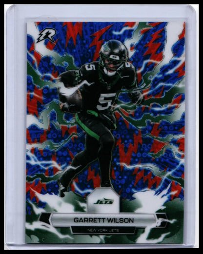 2025 Topps Reign Garrett Wilson #77 New York Jets Lightning Parallel — front